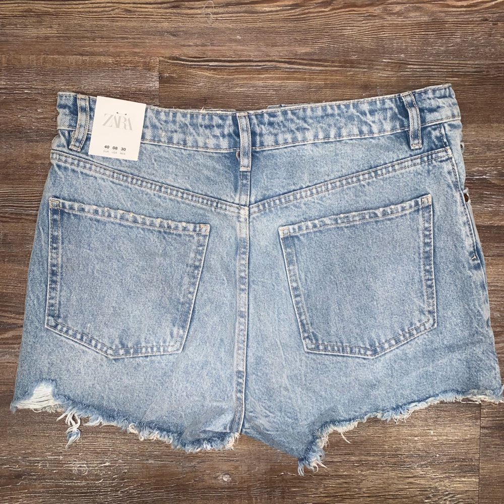 Brand New High Waisted Blue Jean Shorts from Zara
